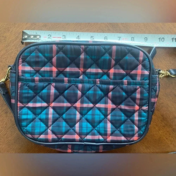 Talbots Women’s Tartan Plaid Quilted Crossbody Bag Adj Leather Strap & Trim EUC - Picture 9 of 11